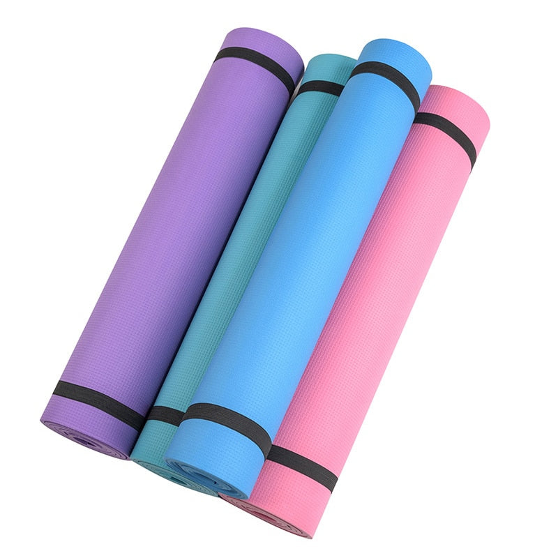 Yoga Mat 6 Mm, For Home Usage, Pink/Purple, Azha's Sports & Fitness Store